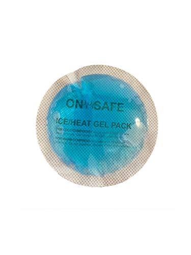 Onsafe ONSAFE Round Reusable Hot or Cold Gel Ice Packs with Cloth Backing 5 Pcs Pack for Sinus Relief, Breastfeeding, Tired Eyes, Kids Injuries, Headaches, (Blue) - Pack of 5