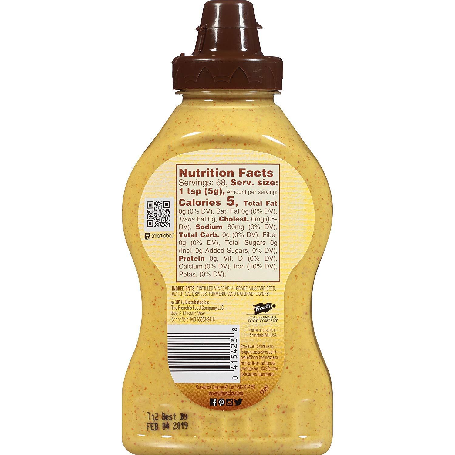 French French\'s Deli Mustard Spicy Brown 100% Natural Sauce 12oz (340g)