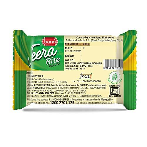 Bonn Bonn Jeera Bite Biscuits| Cumin Flavor| Pack of 10| 2000 g
