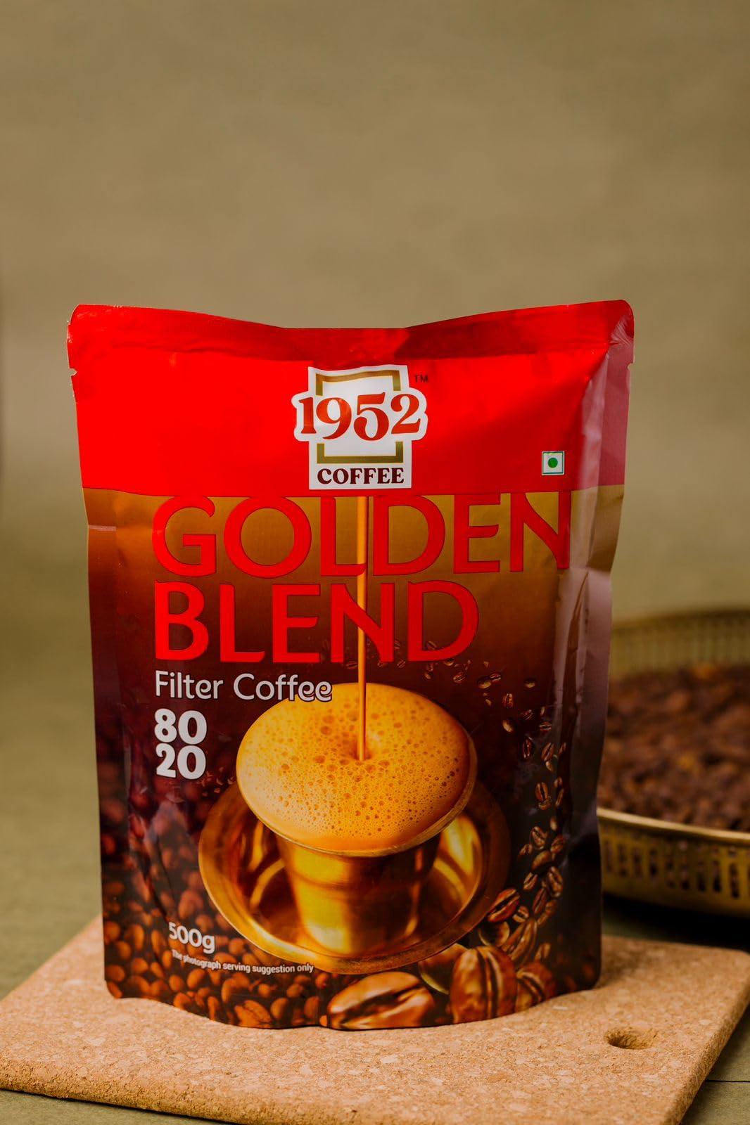 1952 1952 Coffee Combo Of Golden Blend Filter Coffee With Strong Blend Filter Coffee, Blend of Handpicked Chigmagalur Coffee with Slow-Roasted Perfectly Grounded Chicory, 250g X 2