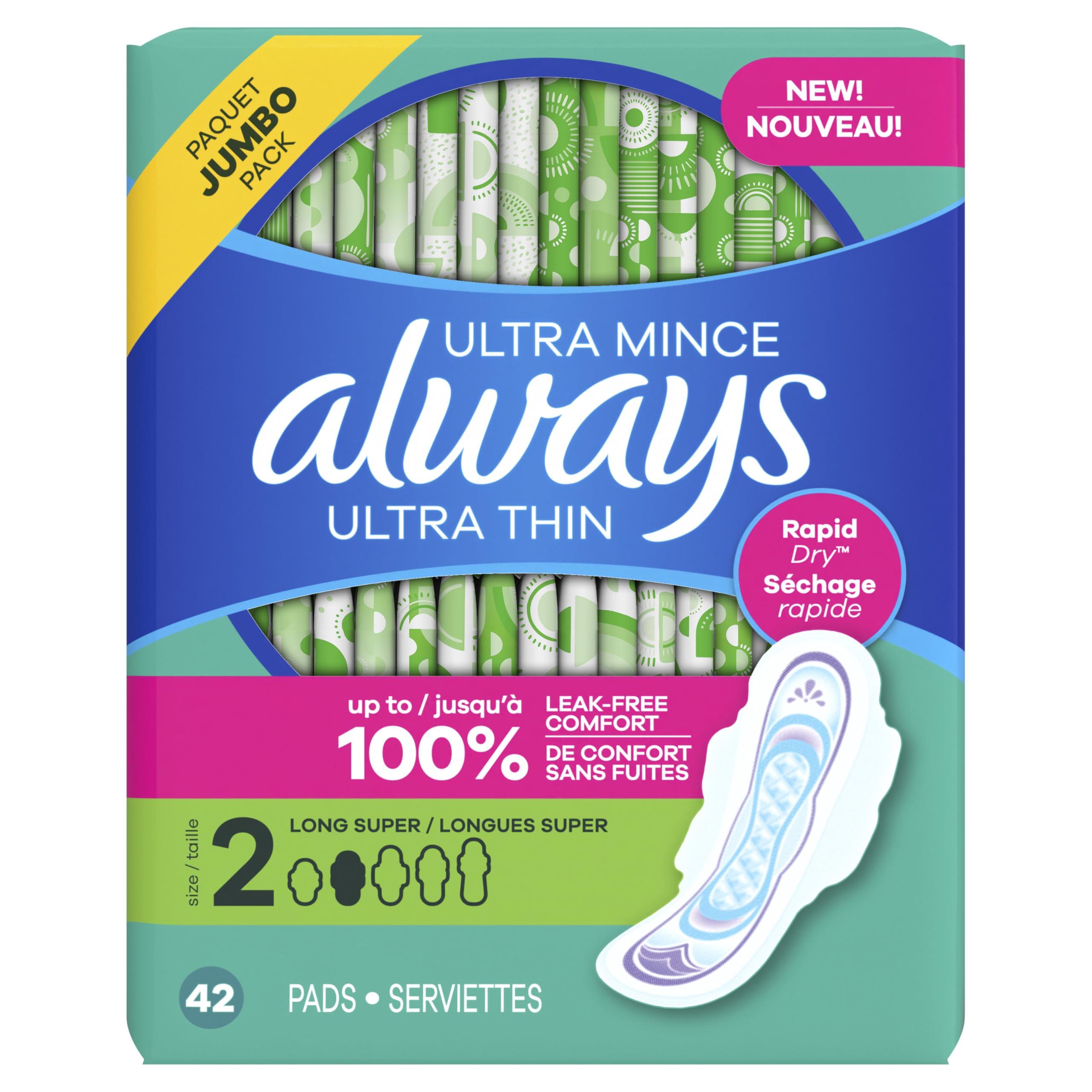 Always Always Ultra Thin Pads Super W/Flexi-Wings Unscented 42 Count