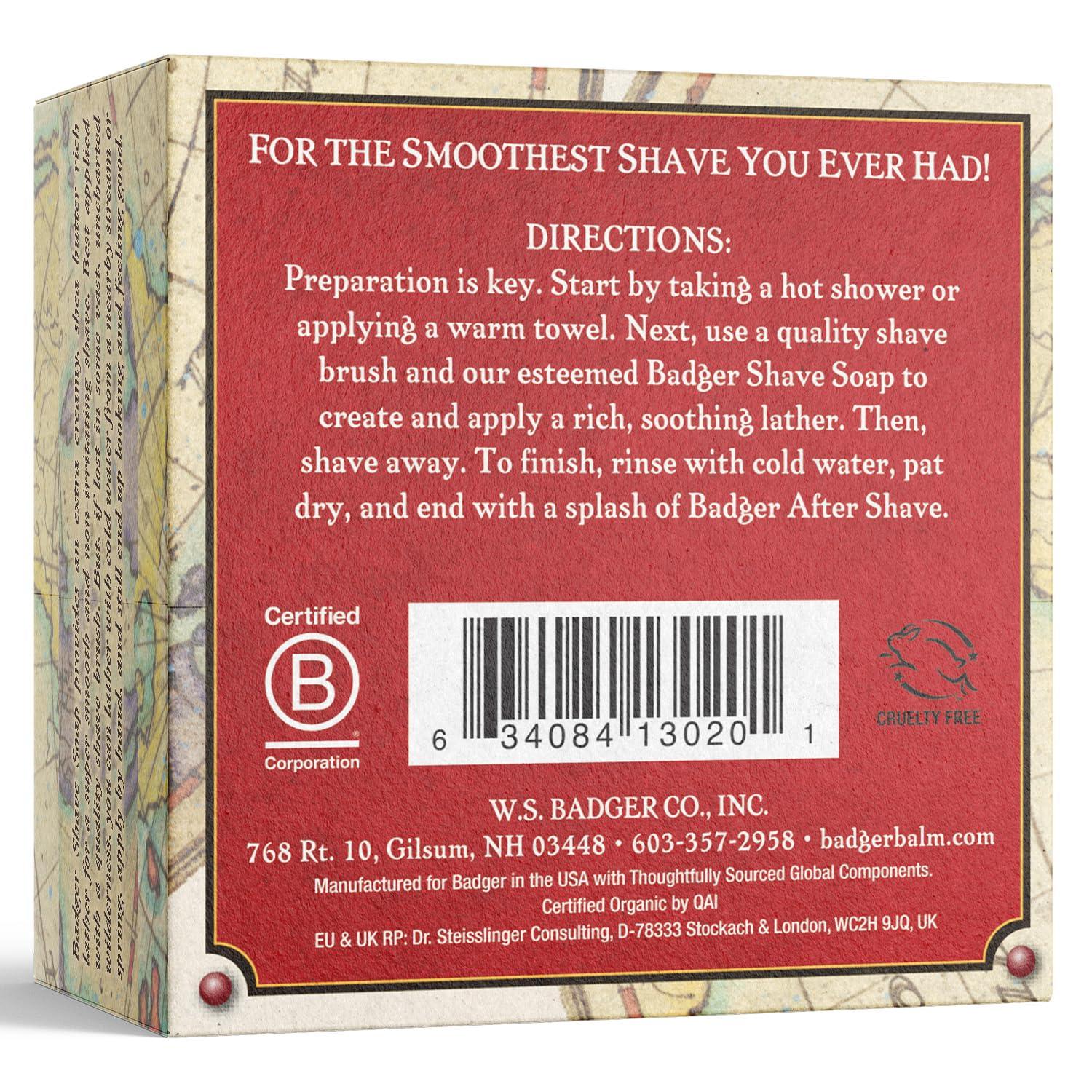Badger Badger Balm - Shave Soap - Navigator Class Man Care - 3.15 oz bar
