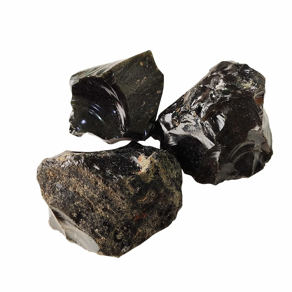 Shubhanjali Shubhanjali Natural Crystal Golden Obsidian Raw Stones 50 Gm Original Golden Obsidian Crystals Rough Raw Extra Large Gemstone Chunk Rock Raw Pieces for Meditation Home Dcor Reiki Healing
