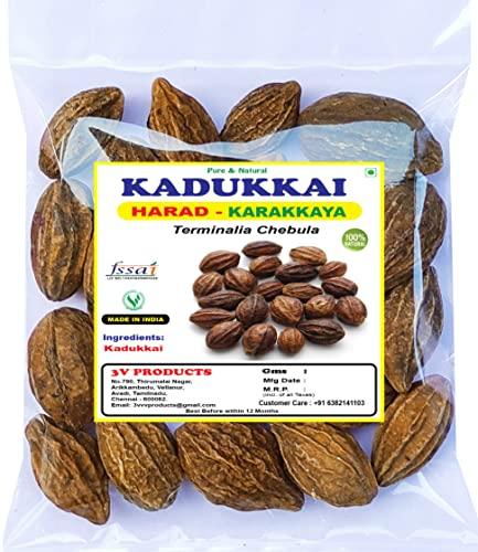 3V PRODUCTS Kadukkai 400g | Haritaki | Karakkaya | Harad | Myrobalan | Terminnalia Chebula (Whole)
