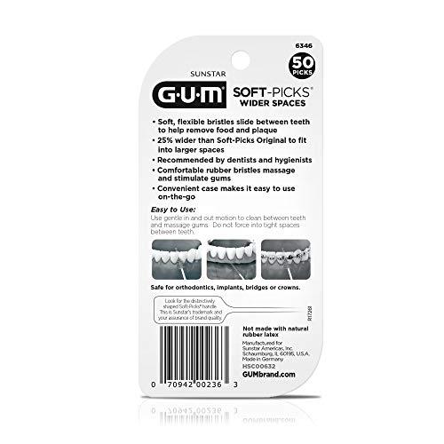Gum GUM Soft-Picks Wider Spaces Dental Picks (Pack of 50)