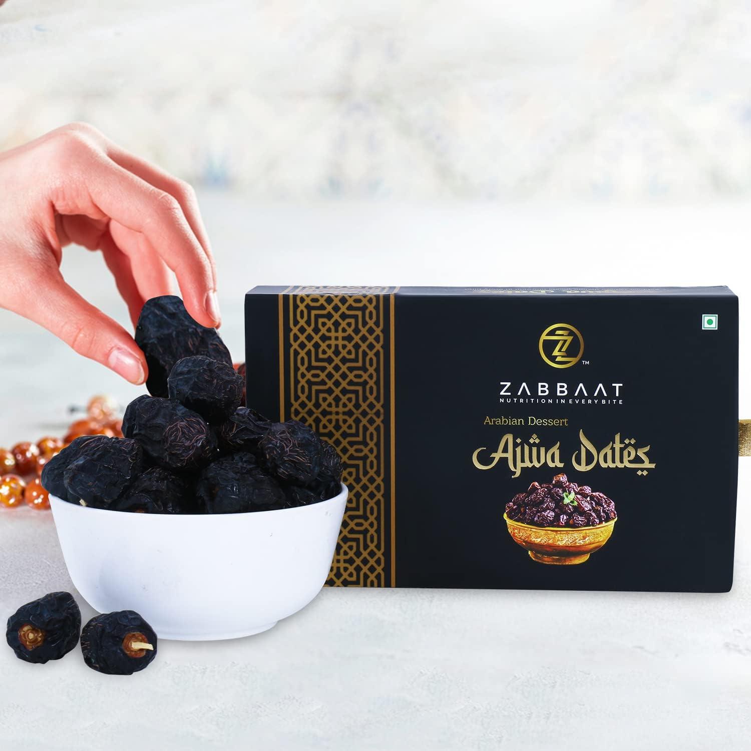 ZABBAAT ZABBAAT Ajwa Dates 400Gm|Dates In Fresh (Khajur/Khajoor)|Dry Dates|Black Dates|Ajwa Dates Original Arabian Dates|Dates Dry Fruits|Ajwa Khajoor Dry Dates|Khajoor Dates Pack Of 1 (400 Gm Pack)