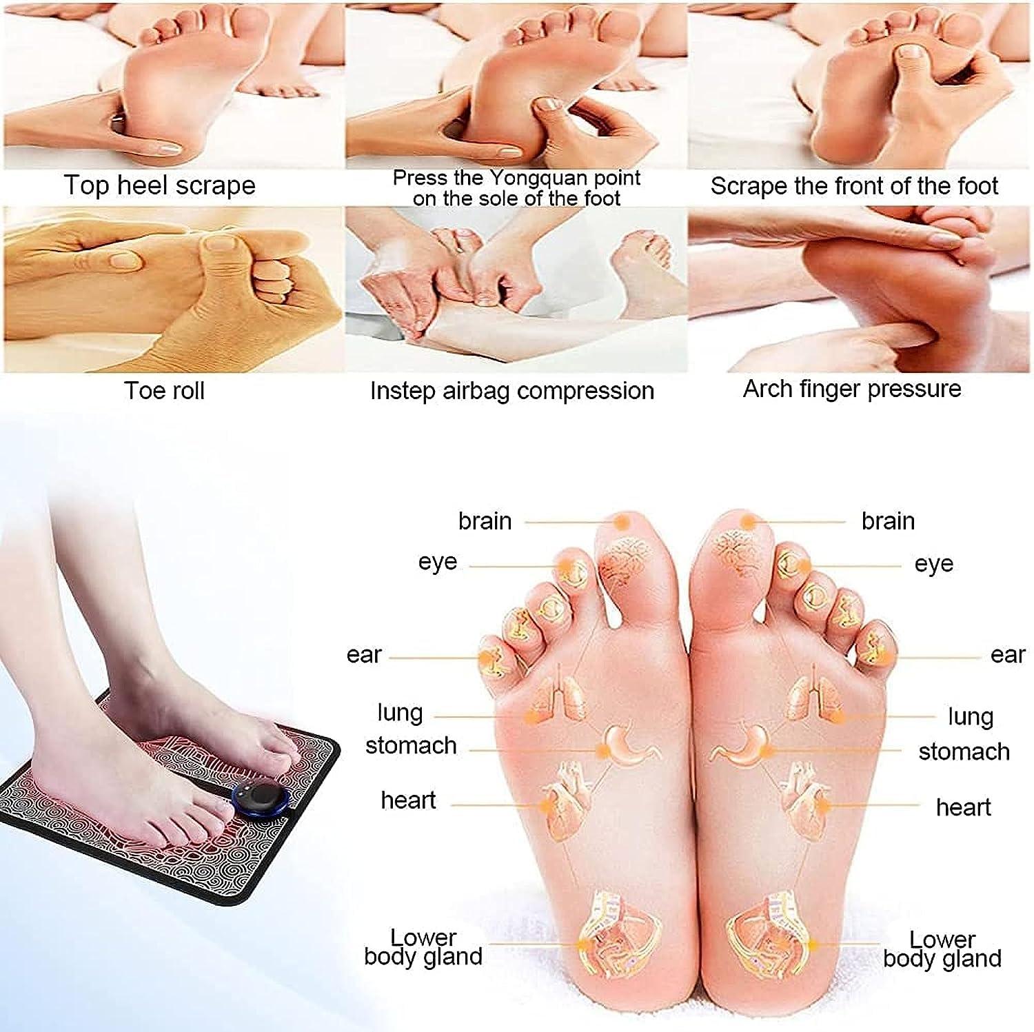 Prakash Sales Prakash Sales Foot Massager Wireless Ems Massage Machine,Rechargeable,Portable,&Foldable Design 8 Modes 19 Intensity Levels For Ultimate Pain Relief Foot Massager Pain Relief Wireless,