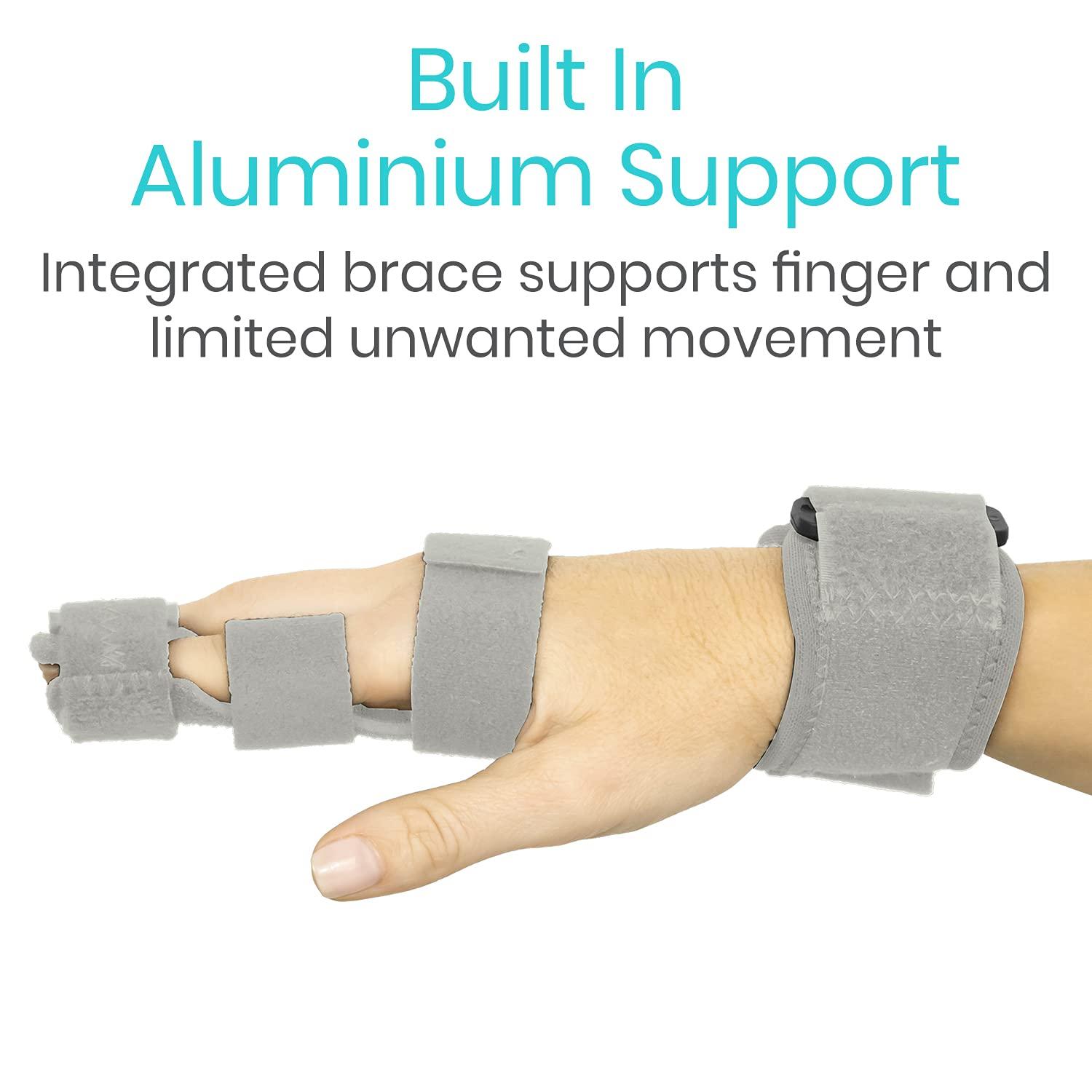 VIVE Vive Trigger Finger Splint - Full Hand and Wrist Brace Support - Adjustable Locking Straightener - Straightening Immobilizer Treatment For Sprains, Pain Relief, Mallet Injury, Arthritis, Tendonitis