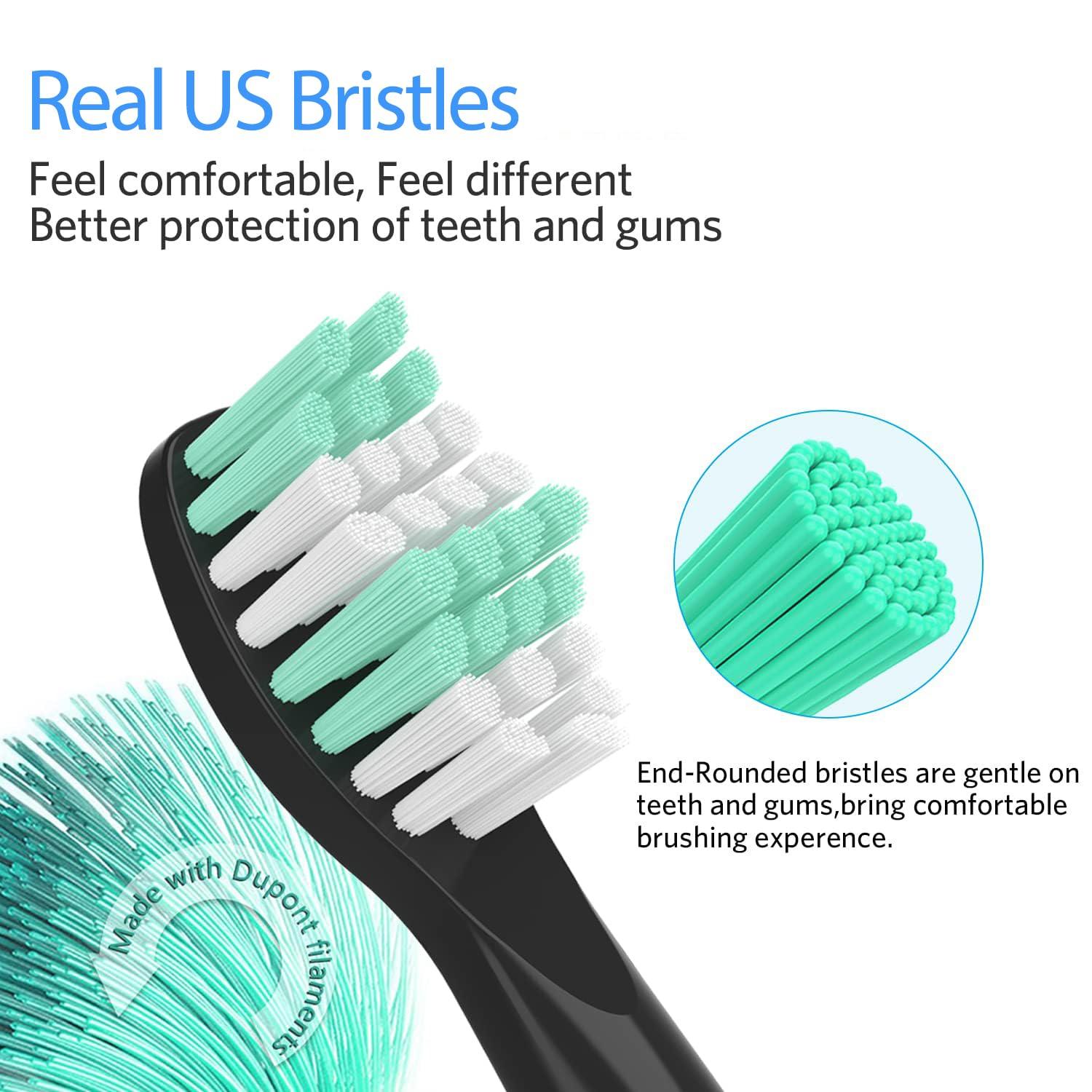 Senyum 8 Pack Electric Toothbrush Replacement Heads Compatible with Fairywill Electric Toothbrush Heads Handle FW-507/508/551/D1/D3/D7/D8/FW908/FW910/917/949/958/959/FW610/FW659/FW719