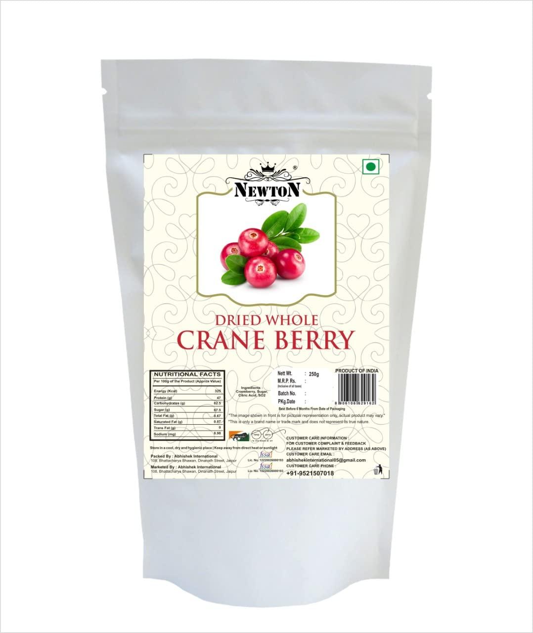 NEWTON NEWTON DRIED WHOLE CRANE BERRY (Pack of 250 gram)