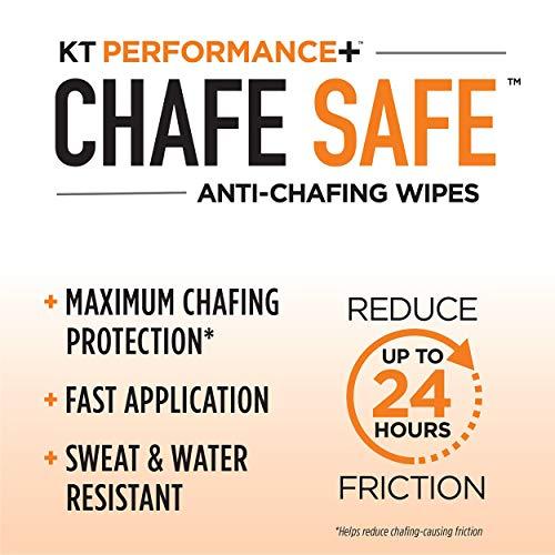 KT TAPE KT Performance+ by KT Tape Anti Chafing Body Wipes, up to 24 Hour Chaffing Protection, Suitable for Whole Body Use, 7 Individual Use Wipes