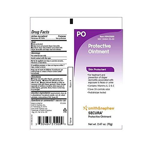 Smith & Nephew Smith & Nephew Secura Protective Ointment 2.47oz Tube 59431500 1/EA by SMITH & NEPHEW INC.