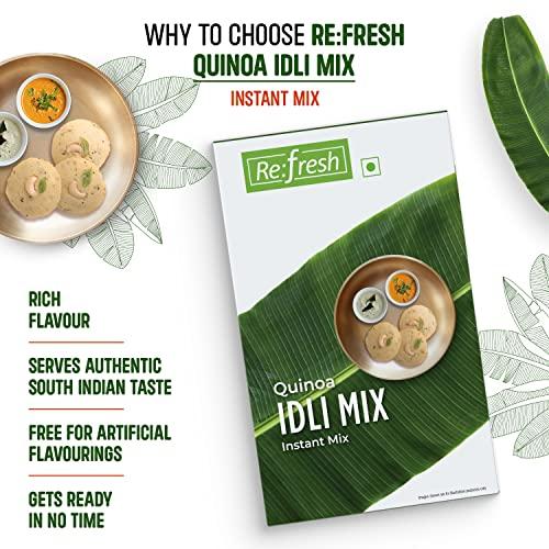 RE:FRESH Refresh Quinoa Idli Instant Mix 200g | Healthy Breakfast Mix | Pure Veg | Authentic South Indian Recipe