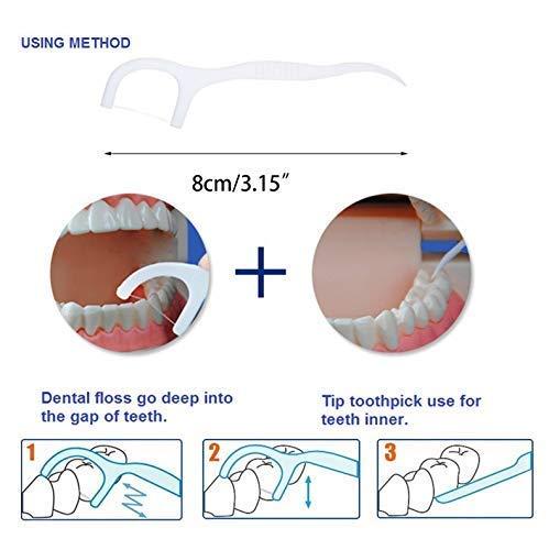 SVS ONLINE SVS ONLINE ToothPick Plastic Tooth Cleaning Stick Dental Floss Teeth Cleaner With Handle For Fresh Breath and Healthy Gums (Pack of 120 pc)