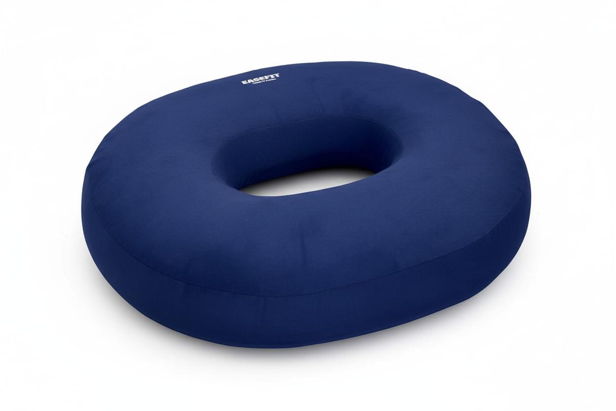 EASEFIT EASEFIT Orthopedic Soft Foam Donut Ring Cushion Pillow for Piles, Hemorrhoids Coccyx Tailbone Fistula Sciatica Post Natal Chair Lumar Pain Relief During Pregnancy, Seat Pillow, Washable, Blue