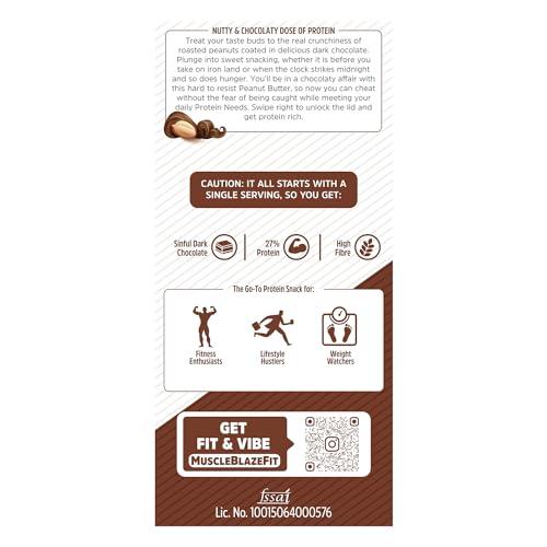 MuscleBlaze MuscleBlaze Fit High Protein Peanut Butter, Crunchy (Dark Chocolate Spread, 750g) | 27g Protein | With Pea Protein & Whey Protein Concentrate
