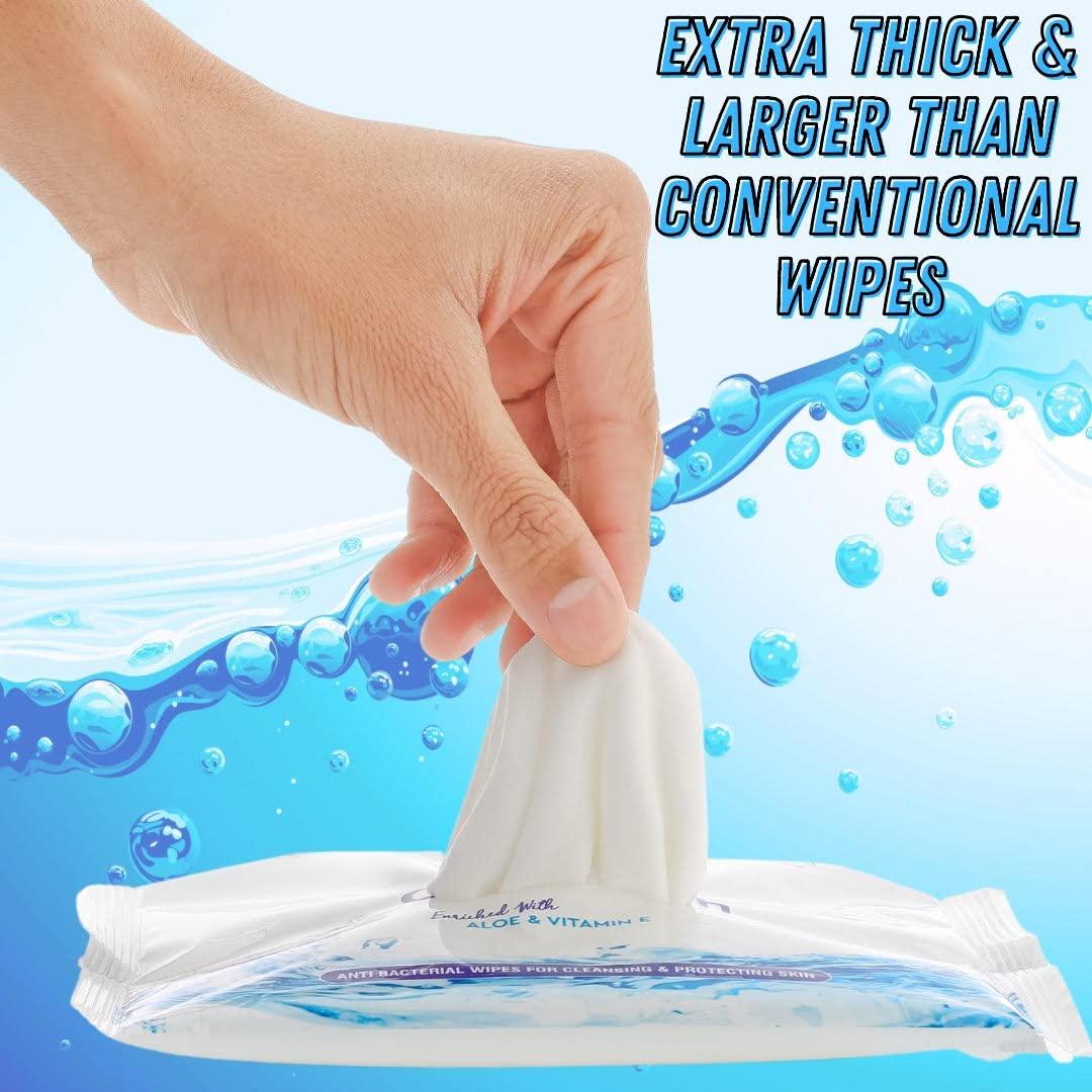 QUICKBATH QUICK BATH Body Cleansing Wet Bed Bath Wipes for Adults & Patients | Extra Large, Thick, Rinse Free Body Cleansing Wipes 90 wipes (10 wipes/pack) | Aloe Vera & Vitamin E | Antiseptic wipes