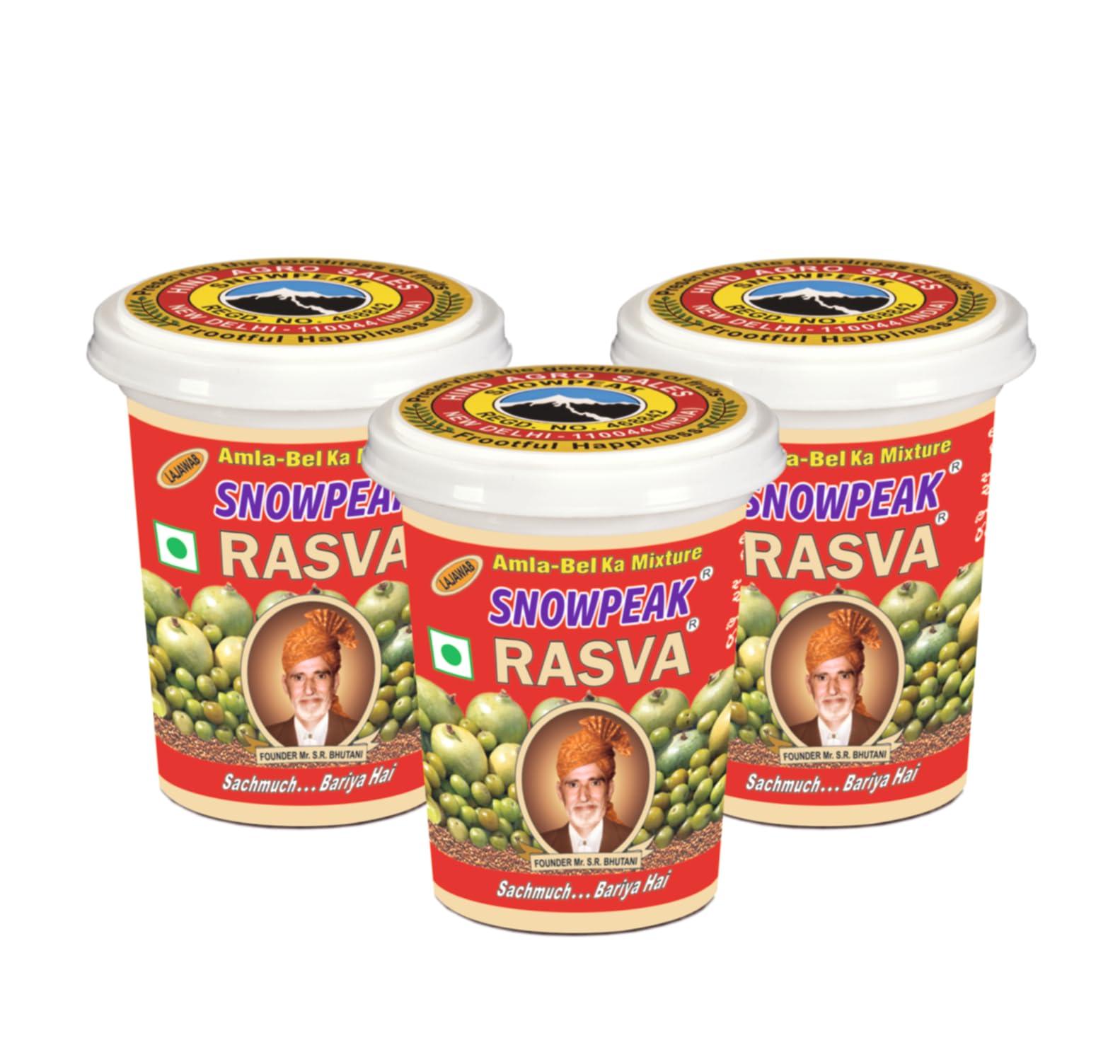Snowpeak Snowpeak Rasva Fruit Mukhwaas| After Meal Indian Digestive Treat| Amla & Bel(Wood Apple) Mixture| Indian Origin Vegan and Gluten Free – Combo (Pack of 3 x 25g)
