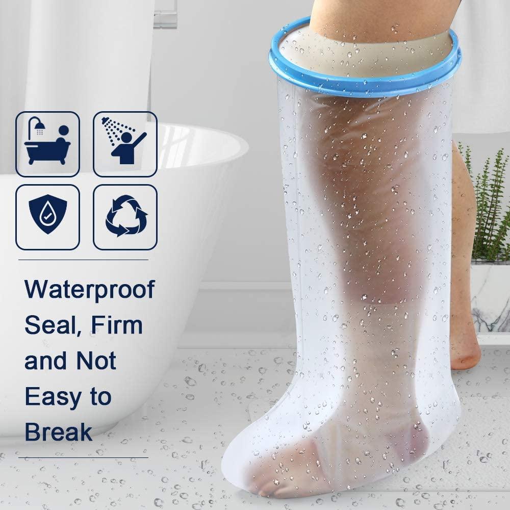 CARTSHOPPER CARTSHOPPER 100% Waterproof Leg Cast Cover for Showering Reusable Adult Short Leg Cast Protector Cast Covers for Shower Leg, Cast Bag for Shower Cast Cover for Showering Foot
