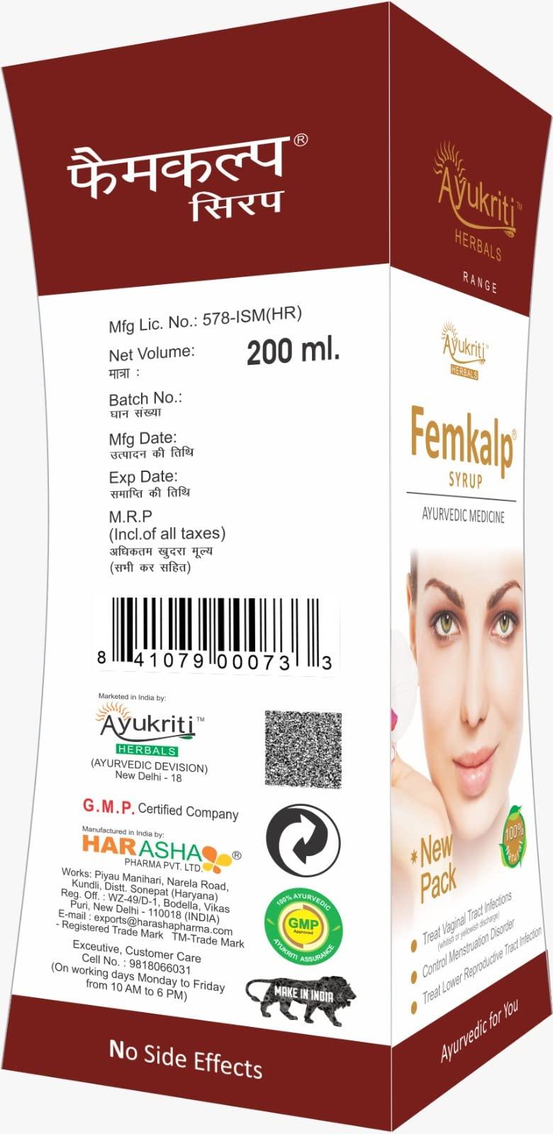 Ayukriti Herbals Ayukriti Herbals Femkalp Syrup Ayurvedic Syrup for Women 200 ml/Ayurvedic Tonic For Women