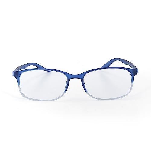 DR. HARMANN\'S READING GLASSES Dr.Harmann\'s Rectangular Reading Glasses (Model: Library 8 Matt Blue +1.50)
