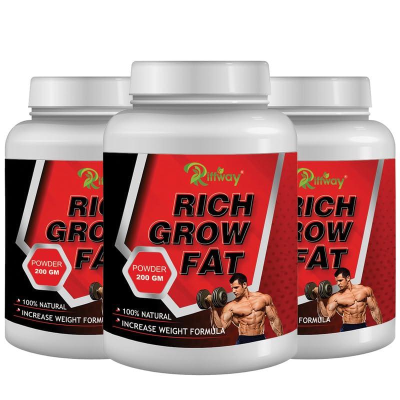 Sabates Weight Gain Powder Fast Weight, Muscle Gain & Bone Strength | For Under weight Men | Weight Gainer For/Mass Muscles Protein Formula|Weight Gain Powder For Women & Men| PcK Of 3