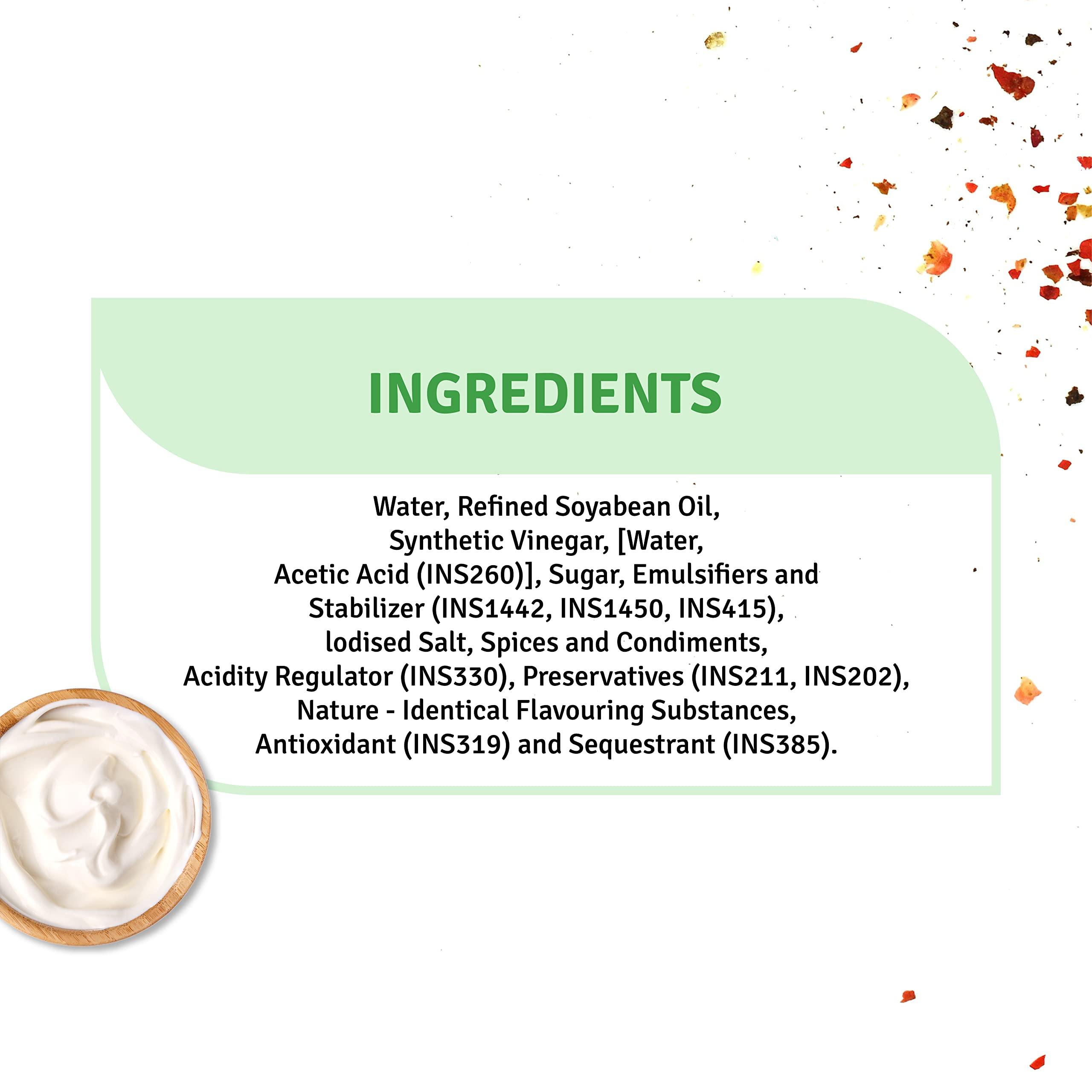 VEEBA Veeba Eggless Mayonnaise (250g) I Veg Mayonnaise I 100% Vegetarian Mayo I Extra Creamy and Delicious I Rich and thick texture I Dip, Spread and Dunk