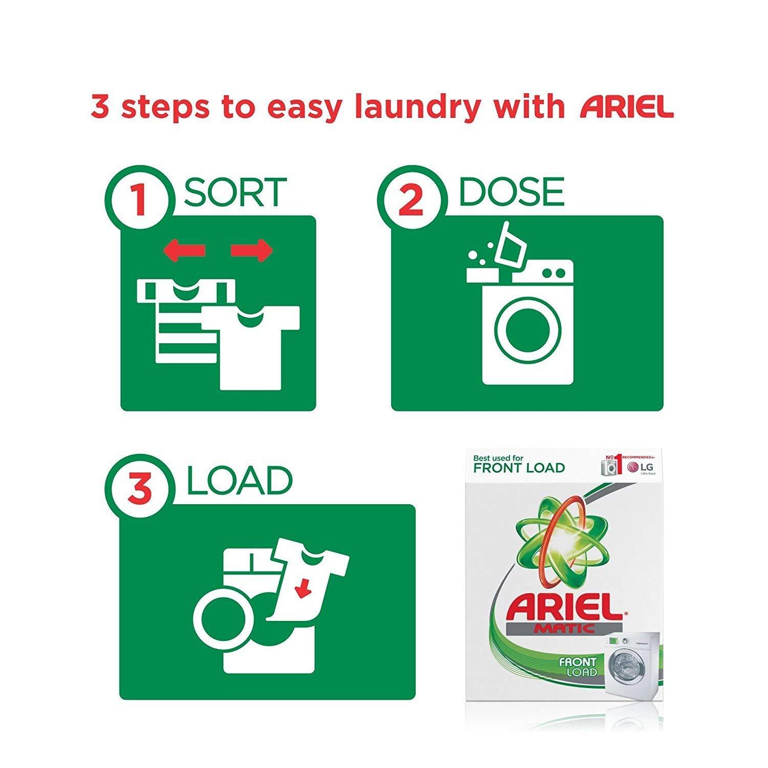 Ariel Ariel Test Matic Front Load Detergent Washing Powder - 2 Kg