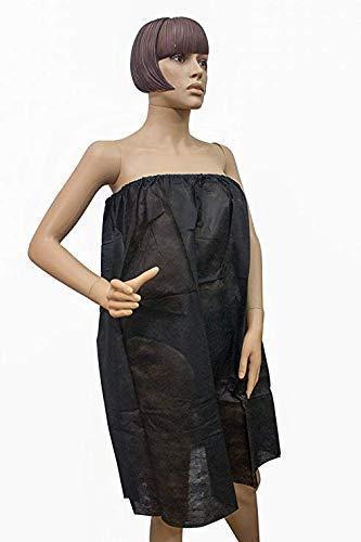 be unique care Be Unique Care Hygiene Facial Care Parlour Body Massage Beauty Salon Spa Elastic Gown Wax Cutting Apron Sheet Non Woven Disposable Waxing Black Gown For Men and Women Set of 5