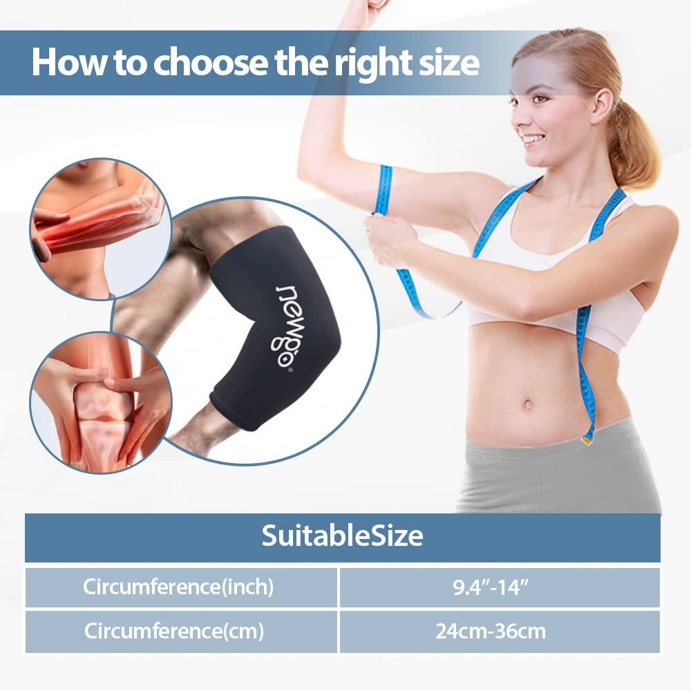 NEWGO NEWGO Elbow Ice Pack for Tendonitis, Elbow Ice Wrap Ice Sleeve Arm Flexible Ice Packs Cold Therapy Compression Ice Sleeve for Elbow, Knee, Calf Pain Relief, Inflammation, Injuries