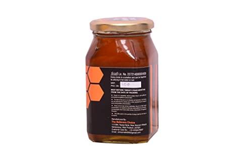 The Believers Choice The Believers Choice Raw Organic Forest Honey, Wild, Unprocessed, Unheated, Non Pasteurized, Original Honey 100% Pure and Natural, Collected from Deep Forest , 500 Gram jar