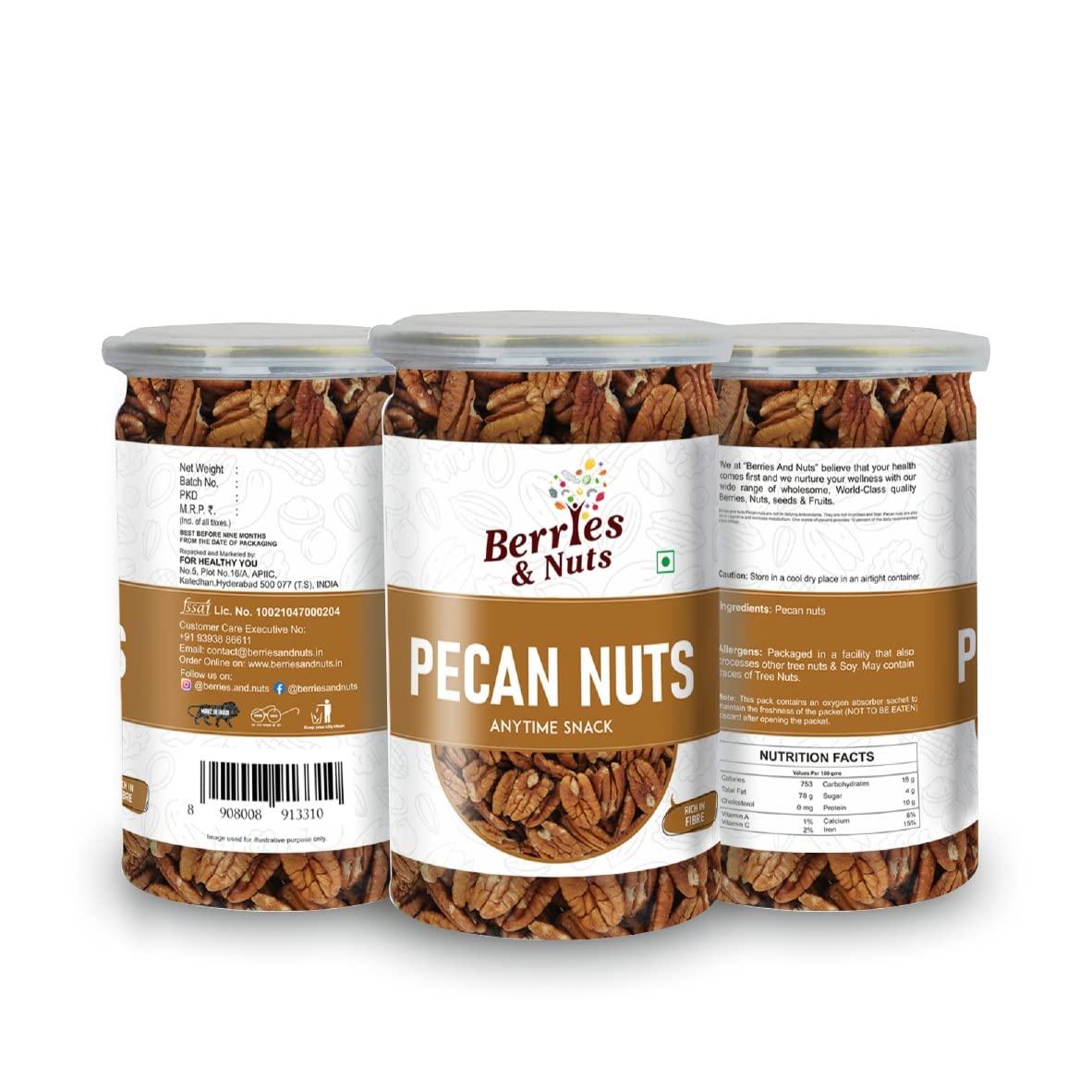 Berries And Nuts Berries And Nuts Premium Jumbo Brazil, Hazel, Pecan & Macadamia Nuts Combo | Brazil Nuts 200 Grams, Hazel Nuts 170 Grams, Pecan Nuts 150 Grams & Macadamia Nuts 170 Grams