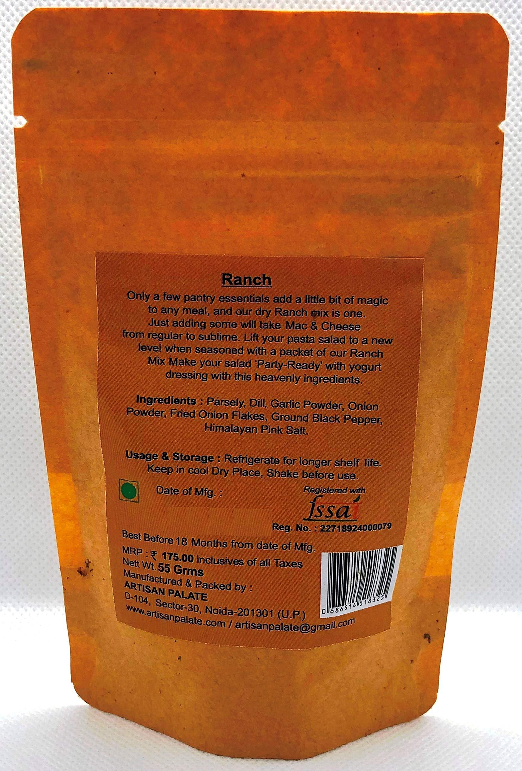 Artisan Palate Artisan Palate - All Natural Ranch & Taco Mix Combo Pack of 55 Grams Each