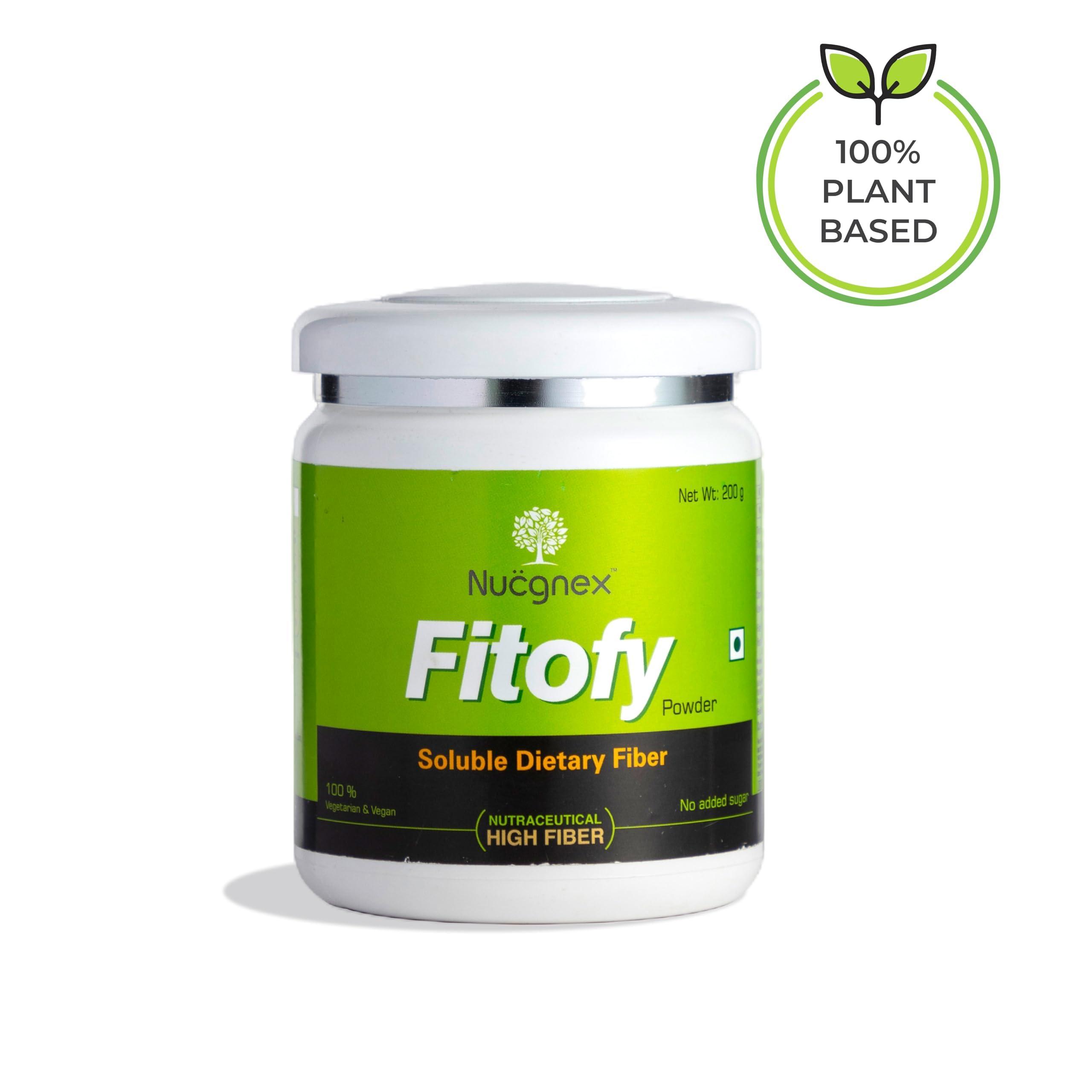 FITOFY FITOFY Soluble Dietary Fiber Powder| Aids indigestions| Enhance gut Health| Combination of 3 fibers| Acidity, Constipation Relief| Gastrointestinal health (Unflavored) 200gms