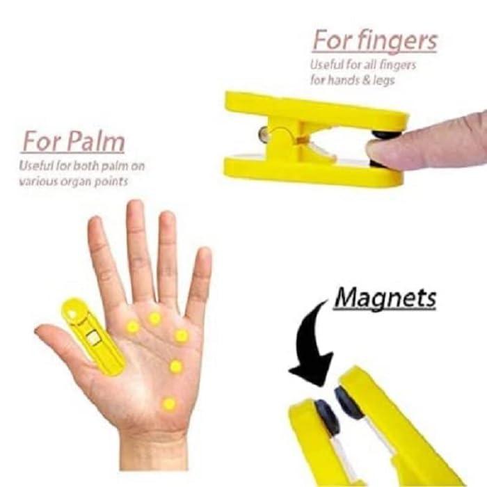 Acupunctoreum Acupunctoreum acupressure Point Clip, Acuplus Clip to Lower Blood Sugar, Tiger Mouth Thumb Tiger Acupoint Massage Magnetic Clip Thumb Exerciser (Pack of 4)