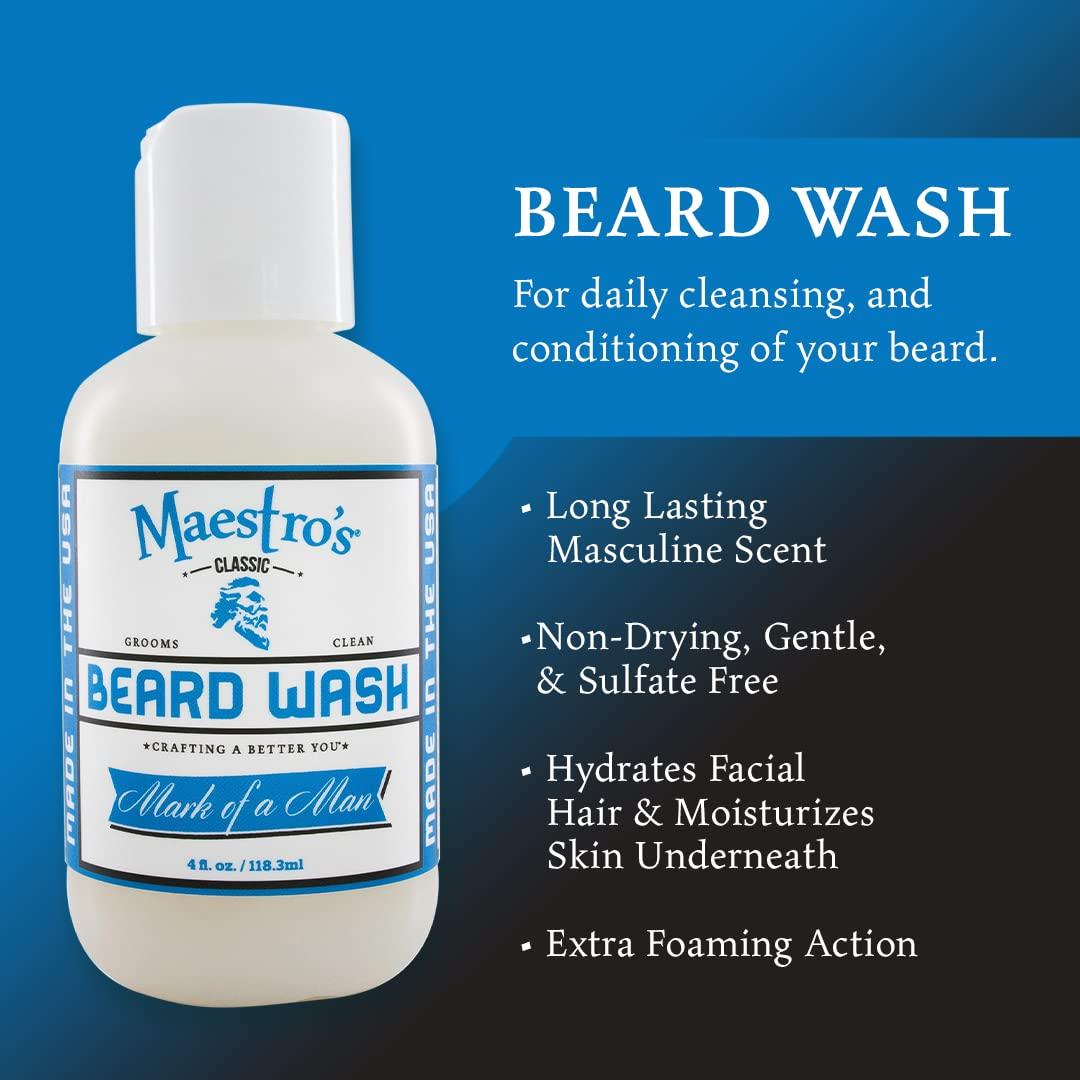 Maestro\'s Classic Maestro\'s Classic Mark of a Man Beard Wash, 4 Ounce