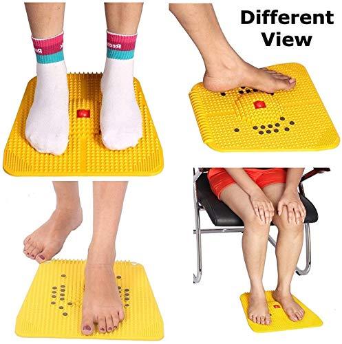 ESCOR ESCORB Acupressure Magnetic Pyramid Mat Kit for Total Health n Pain Relief Useful for Heel Knee Leg-Pain Sciatica Cramps Migraine Depression n Boost the Immune System (Multicolor) ESC-01-YLO-02-PACK-0