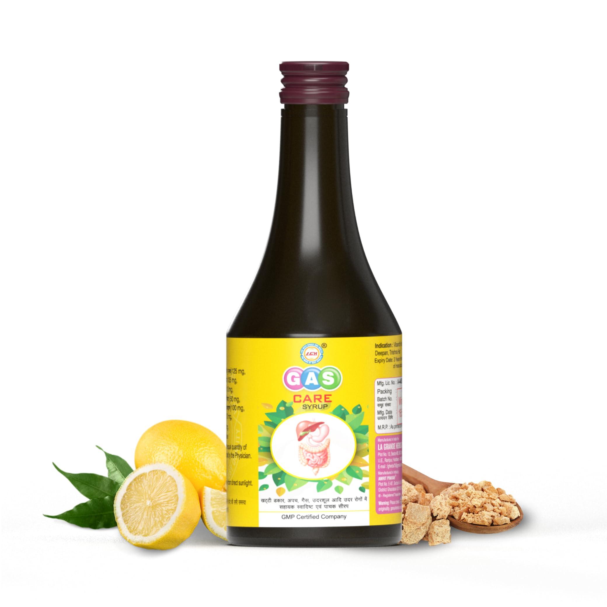 Generic Gas Care Syrup 200ml Herbal Digestive Support for Gas Relief, Acidity Calm, & Bloating Relief | Pure, Chemical-Free | Comfort After Every Meal