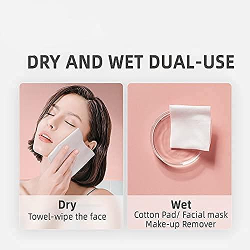 Generic 75 Pcs Face Tissue Disposable Dry Wipes Face Cleansing Tissue Beauty Towel Super Soft Makeup Remover Non-Woven Multipurpose Napkins 8x8