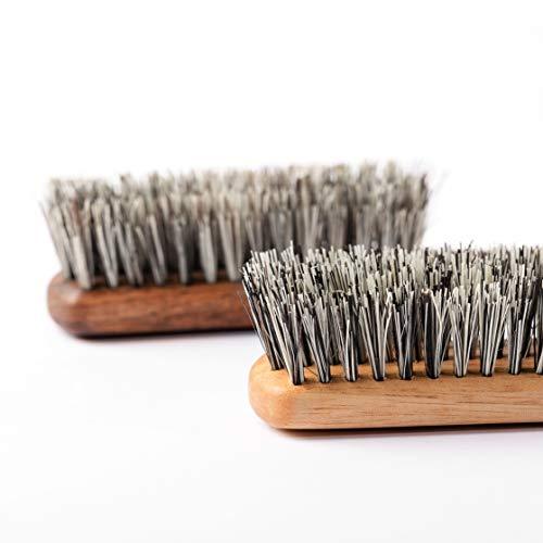 ZilberHaar ZilberHaar Vegan Regular Beard Brush - Stiff Vegetal Bristles - Mexican Tampico Fibers and Deluxe Walnut Wood - Animal-Free - Made in Germany