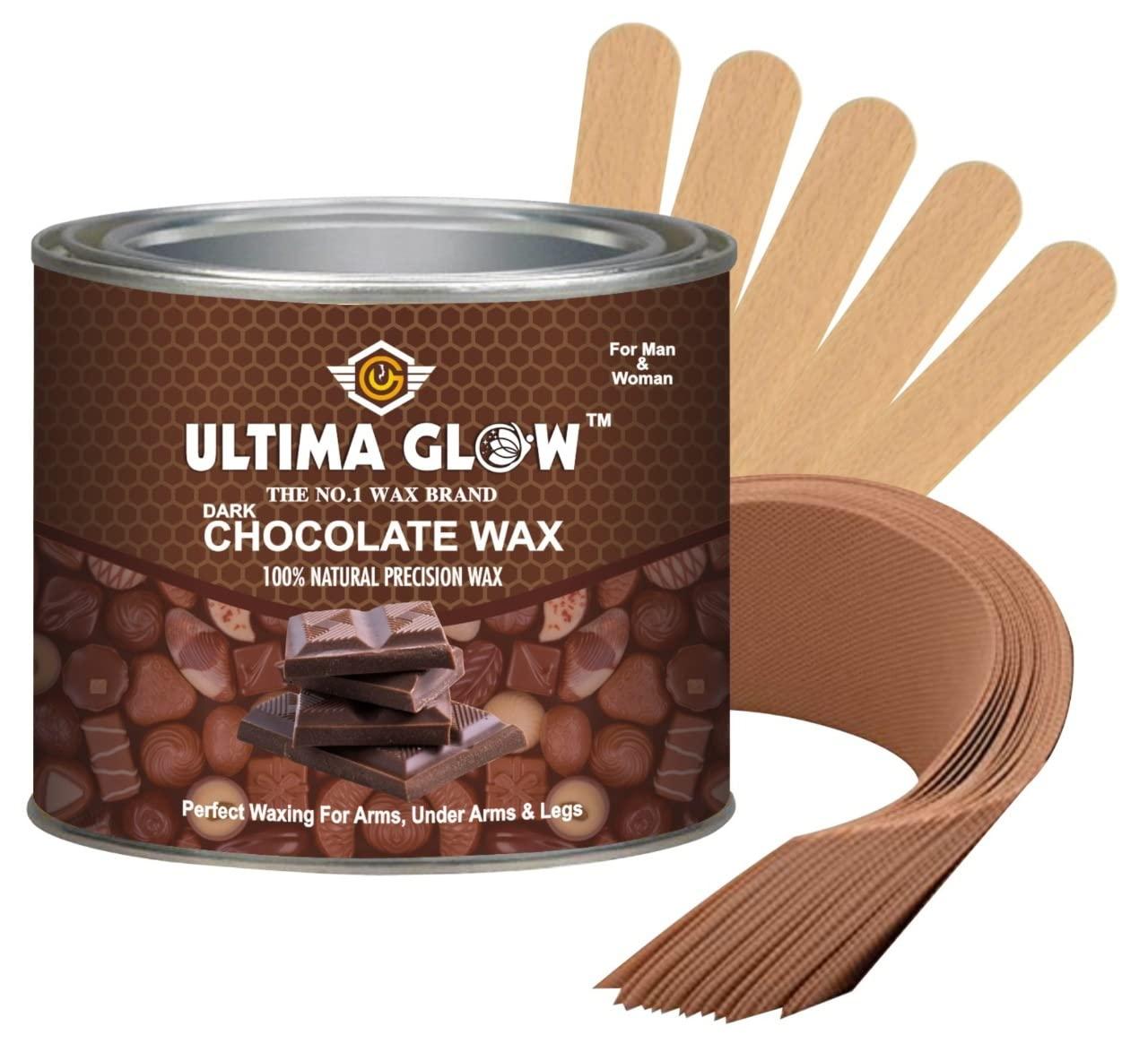 ULTIMA GLOW ULTIMA GLOW dark chocolate strip and stick gram Wax for glowing skin 600 gram wax full body Hair Removal Wax For Arms, Legs, Chest, Back, and Full Body | Men & Women | Tan Removal | All skin Type