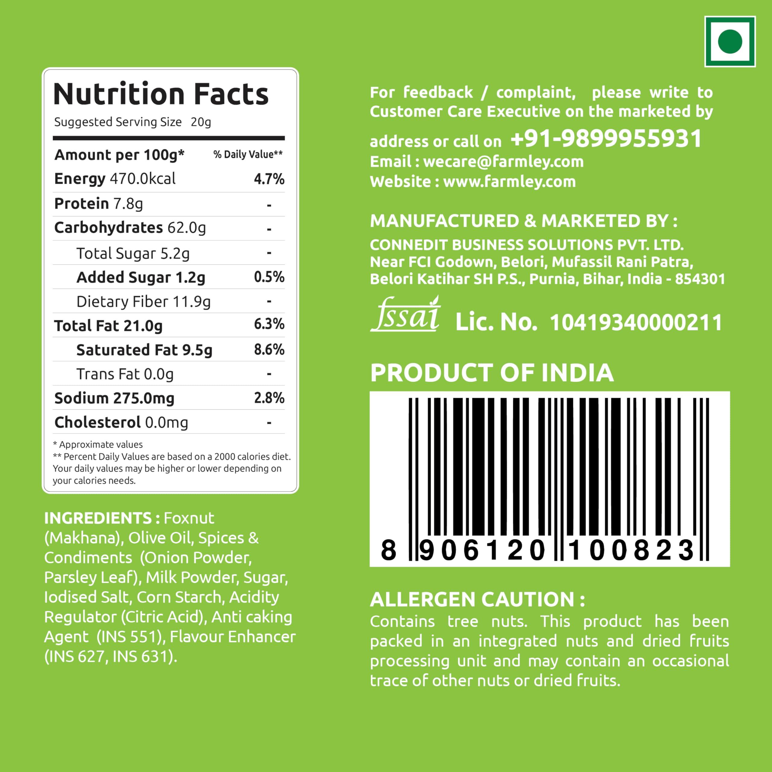 Farmley Farmley Flavoured Roasted Makhana I 332 gram I Healthy Party, Namkeen Snacks, Puffed Snacks Cheese N Herbs, Achari, Himalayan Salt, Cream & Onion (Pack of 4, 83 g Each)