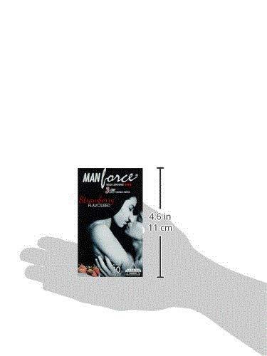Manforce Manforce 3 in 1 Condoms -pack 5(Strawberry, set of 10=50pcs)[Expiry Date=11/2021]