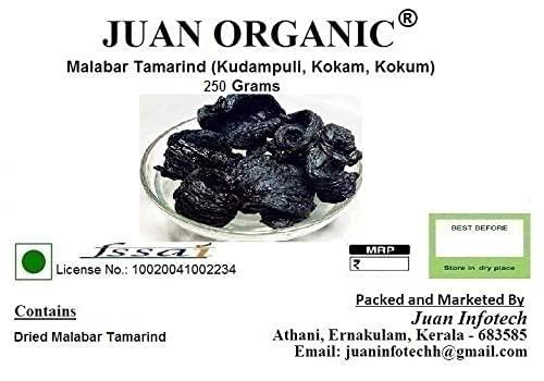 JUAN ORGANIC Juan Organic Malabar Tamarind (Kudampuli, Kokam, Kokum) 250 gm