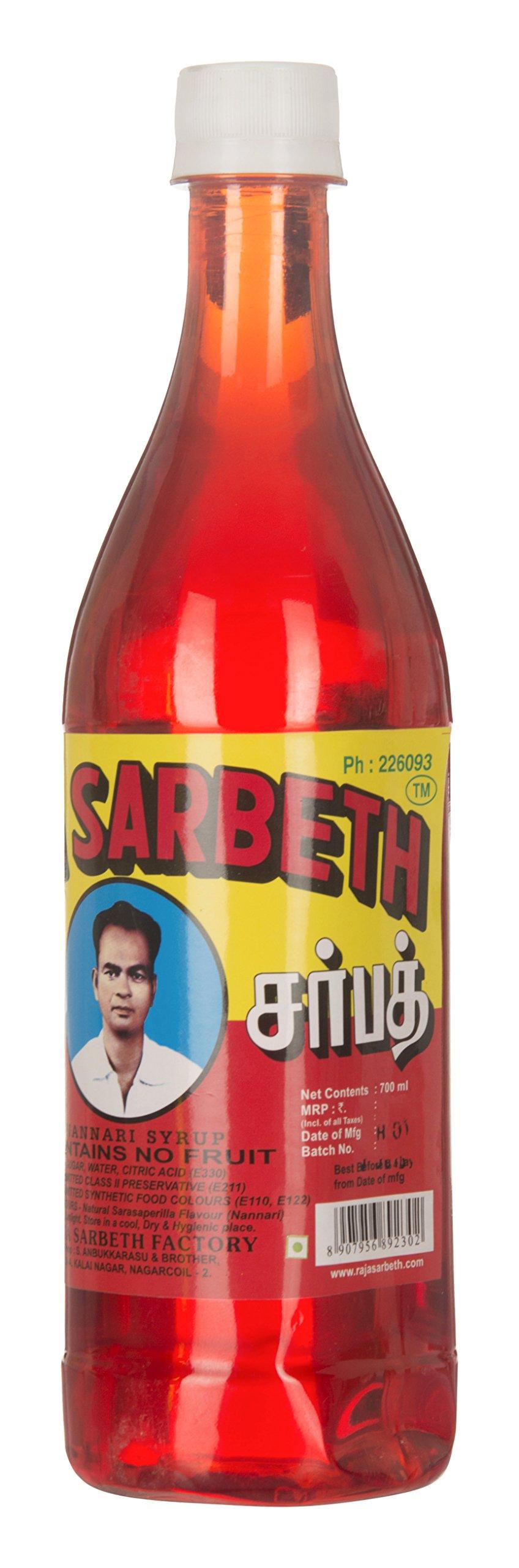 Raja Sarbet Raja Sarbet Red Nannari Sharbath/Syrup, 700 ml