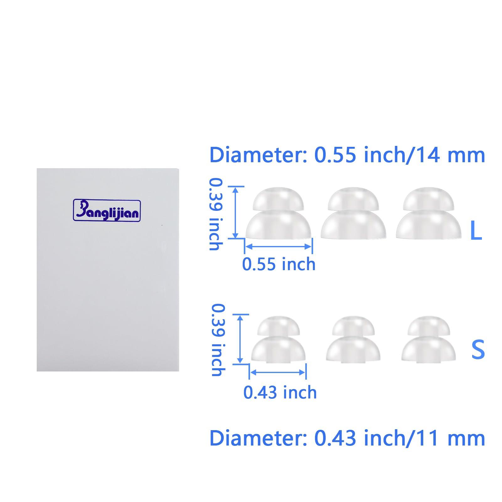 Banglijian Banglijian Hearing Aid Accessories 6 Double-Layer Ear Domes