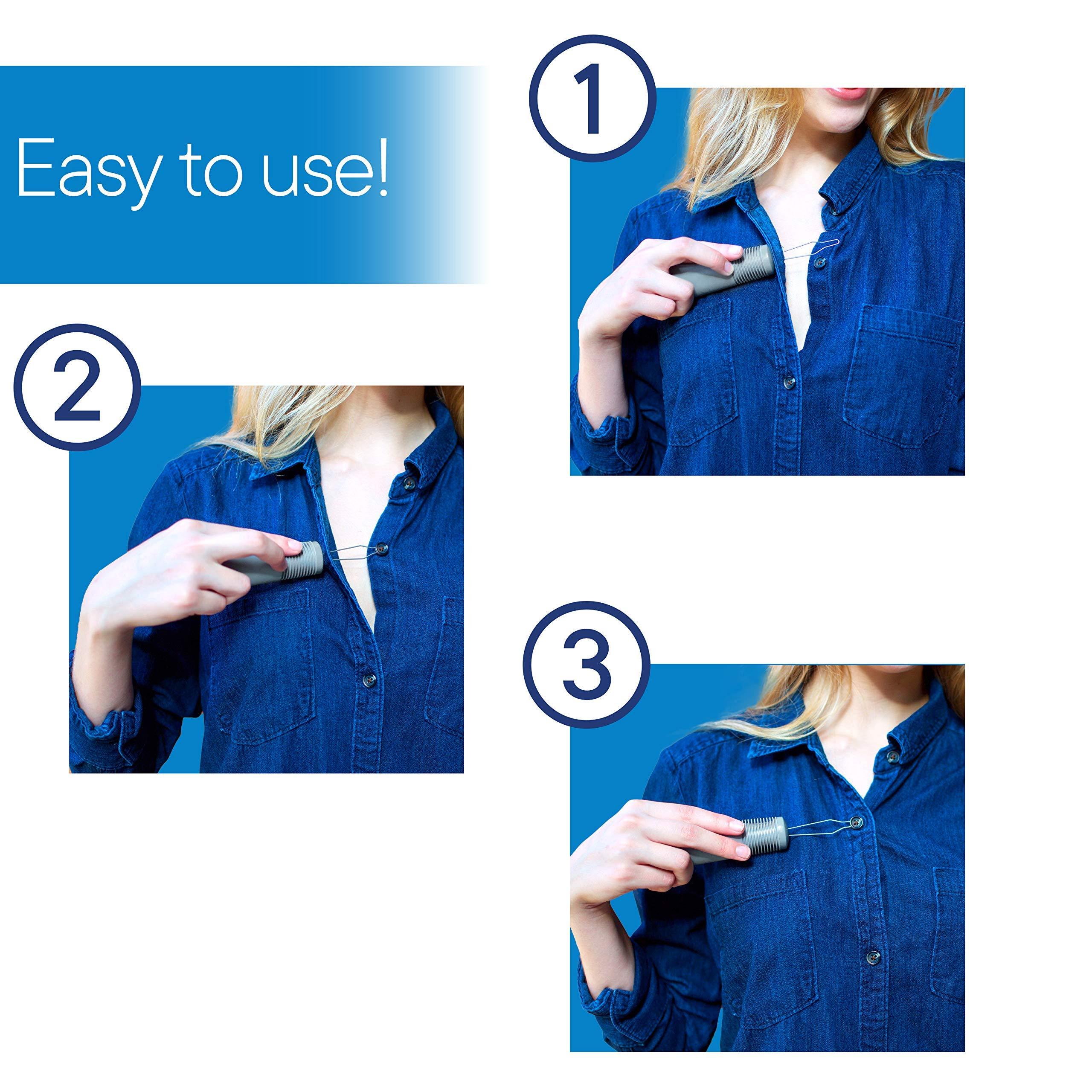 RMS Button Hook with Zipper Pull by RMS | Comfort & Wide Grip | Shirt & Coat Buttoning Aid Ideal for Limited Dexterity Caused by Arthritis (Grey)