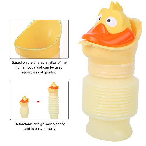 cigemay Shrinkable Urinal, Pee Cup Personal Mobile Toilet Mini for Kids Adult for Car for Camping for Travel(Yellow)