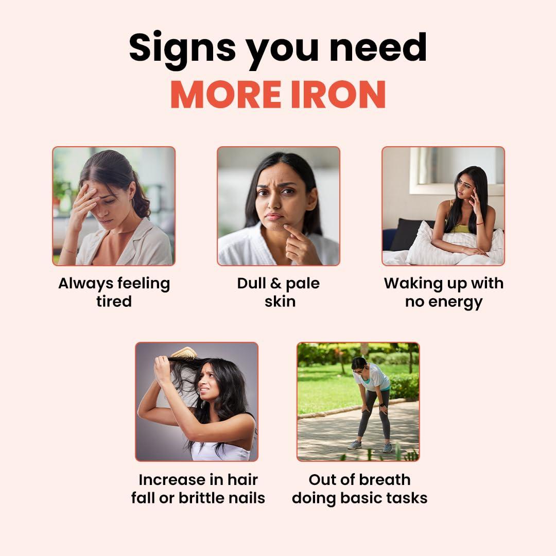 Gytree Gytree Iron Gummies for Women with W.H.O. Recommended SunActive Fe | Pregnancy Safe Clinically Proven Iron Supplement For Women | Boosts Haemoglobin & Body Immunity |Helps Treat Anaemia (Pack of 30)