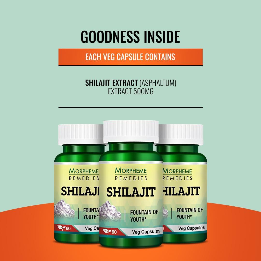 Morpheme Remedies Morpheme Remedies Shilajit 500mg Extract 60 Veg Caps - 6 Bottles